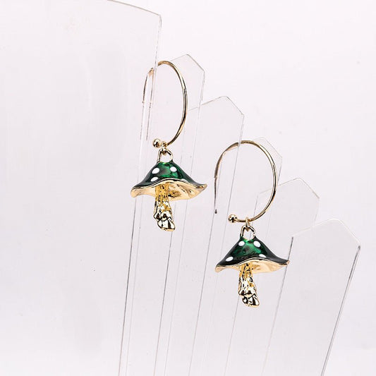 Mushroom Earrings Multicolor Dripping Earrings-Jewearrings