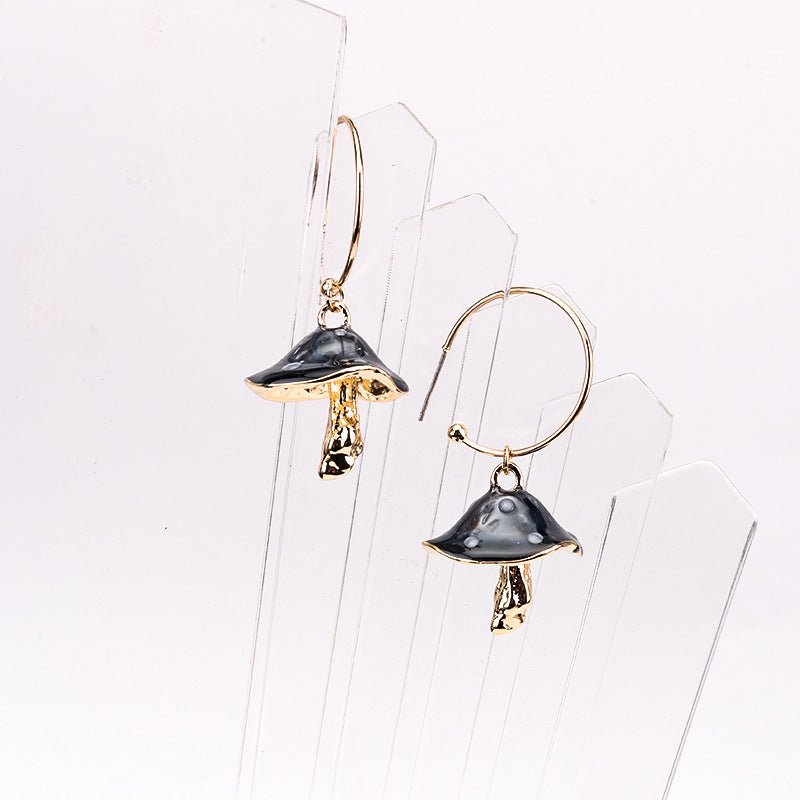 Mushroom Earrings Multicolor Dripping Earrings-Jewearrings