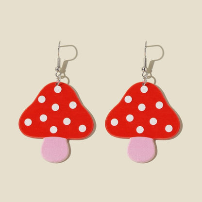 Mushroom Earrings - Needle Earrings Fashion-Jewearrings