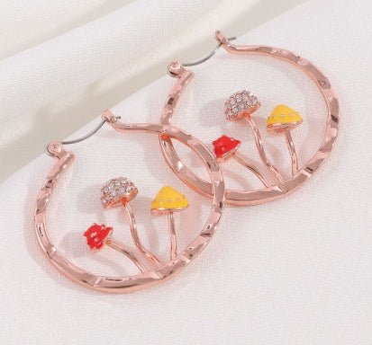 Mushroom Earrings Niche Original Design Sense-Jewearrings