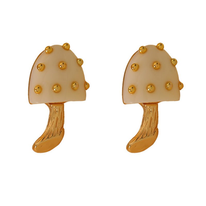 Mushroom Earrings - Retro Mushroom Stud-Jewearrings