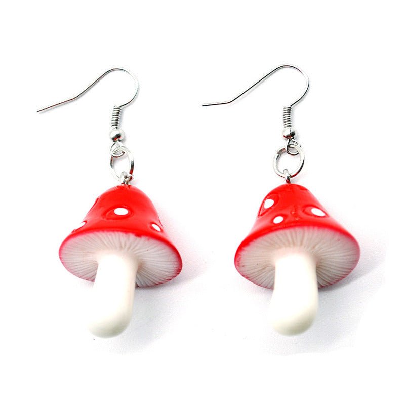 Mushroom Earrings - Simple And Sweet Mushroom-Jewearrings