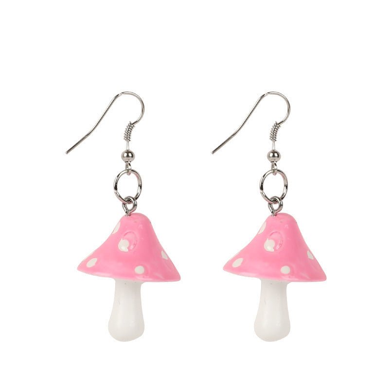 Mushroom Earrings - Simple And Sweet Mushroom-Jewearrings