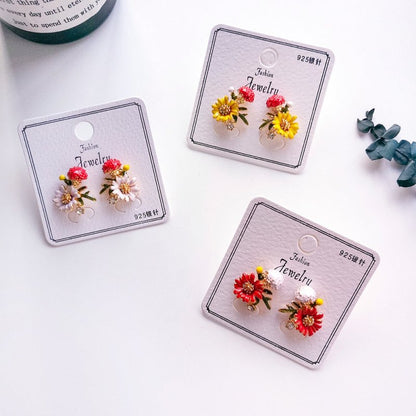 Mushroom Earrings - Super fairy petal mushroom-Jewearrings