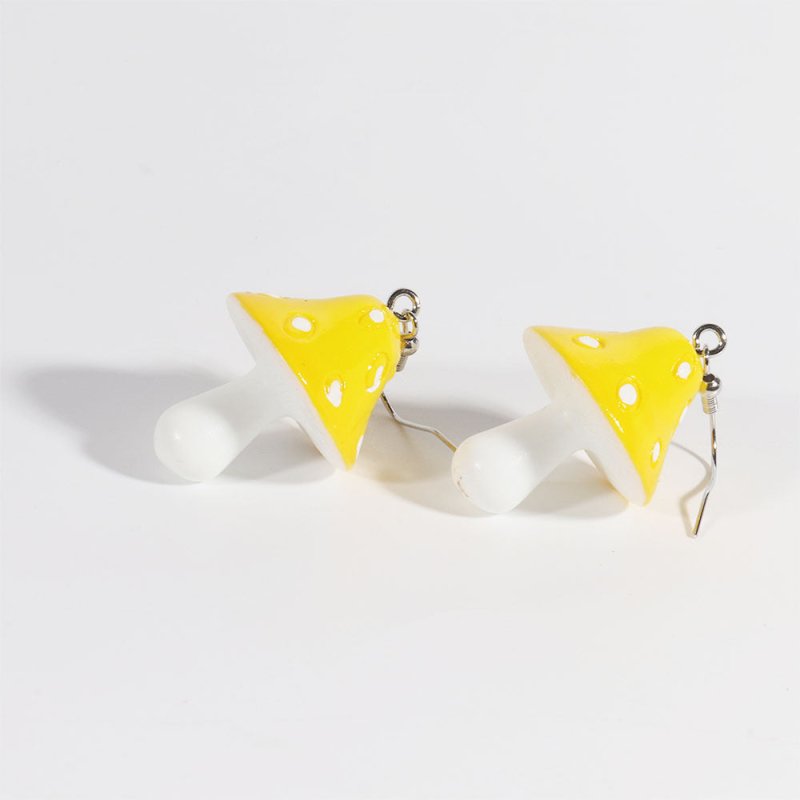 Mushroom Earrings Wave Point Earrings-Jewearrings