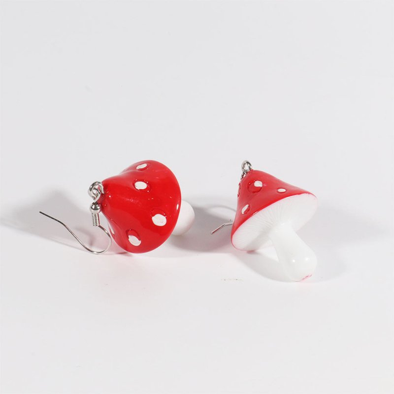 Mushroom Earrings Wave Point Earrings-Jewearrings