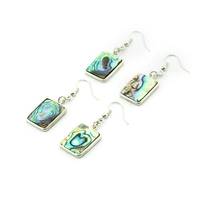 Natural Abalone Colorful Shell Rectangular Edging Ethnic Style Jewelry Earrings-Jewearrings