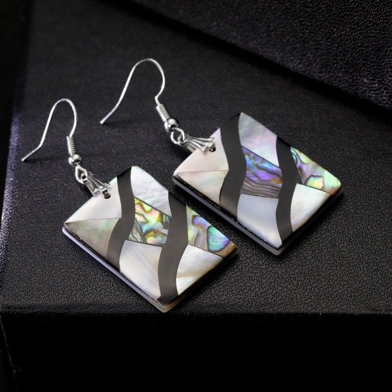 Natural Abalone Shell Earrings-Jewearrings