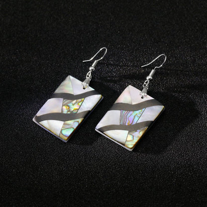 Natural Abalone Shell Earrings-Jewearrings