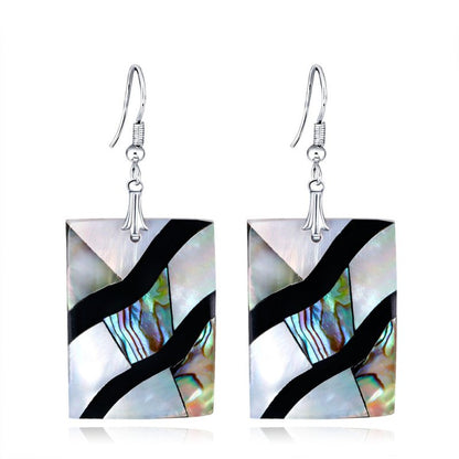 Natural Abalone Shell Earrings-Jewearrings