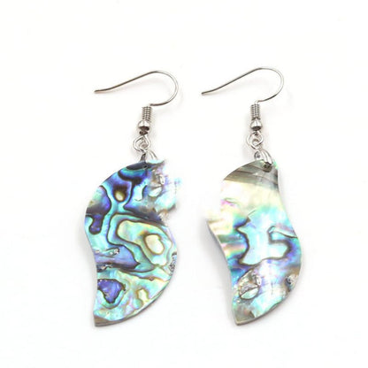 Natural Abalone Shell Female Water Drop Turtle Earrings-Jewearrings