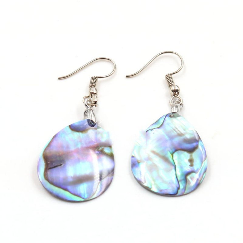 Natural Abalone Shell Female Water Drop Turtle Earrings-Jewearrings