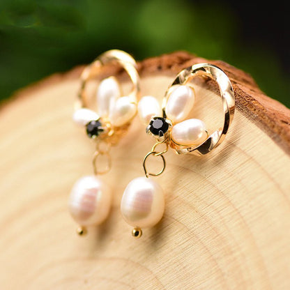 Natural Baroque Pearl Stud Earrings-Jewearrings