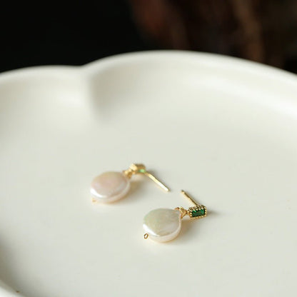 Natural Freshwater Baroque Pearl Earrings-Jewearrings