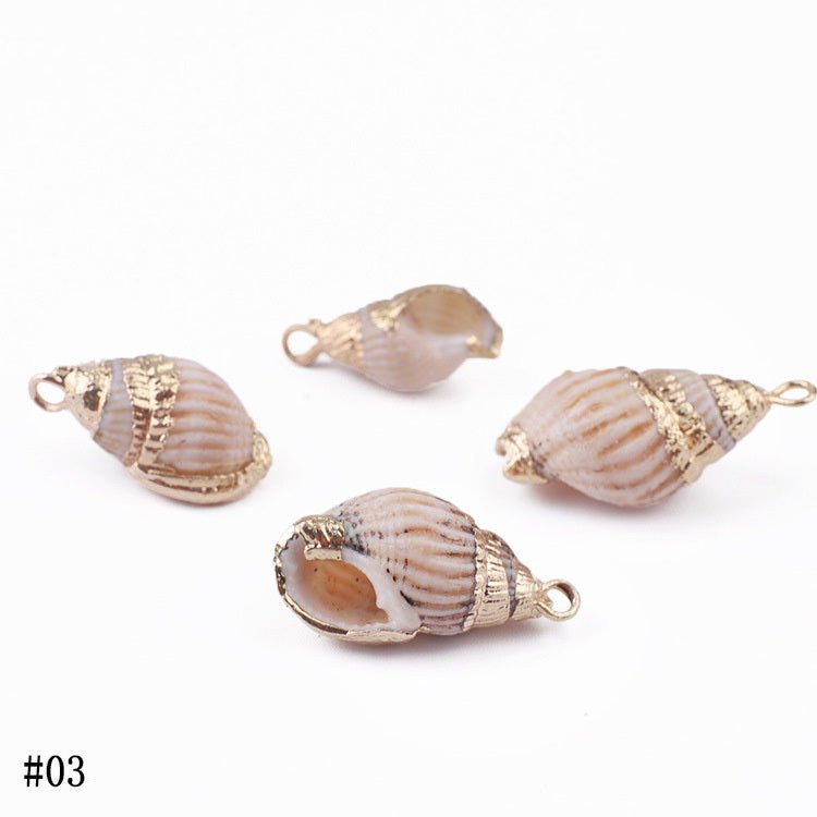 Natural Shell Pendant Shell Conch Earrings Diy Material Bag-Jewearrings