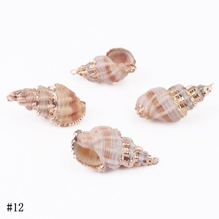 Natural Shell Pendant Shell Conch Earrings Diy Material Bag-Jewearrings