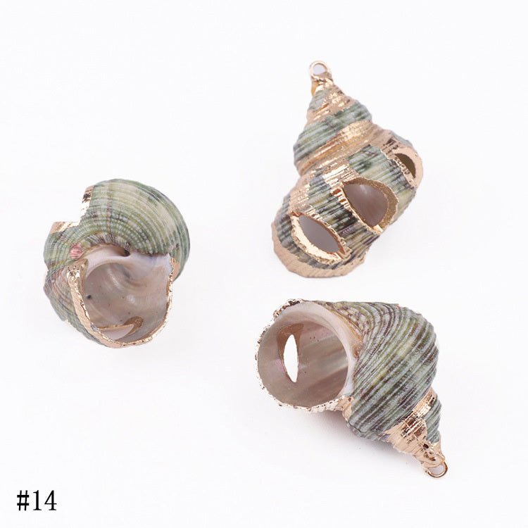 Natural Shell Pendant Shell Conch Earrings Diy Material Bag-Jewearrings