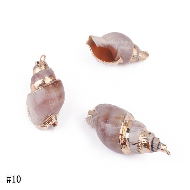 Natural Shell Pendant Shell Conch Earrings Diy Material Bag-Jewearrings