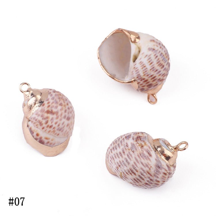 Natural Shell Pendant Shell Conch Earrings Diy Material Bag-Jewearrings