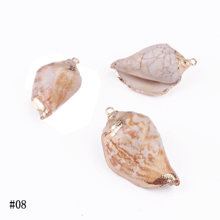 Natural Shell Pendant Shell Conch Earrings Diy Material Bag-Jewearrings