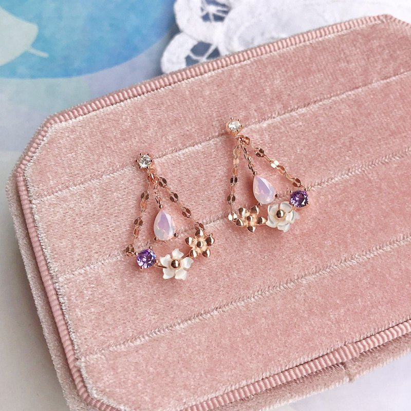 Natural Shell Triangle Earrings-Jewearrings