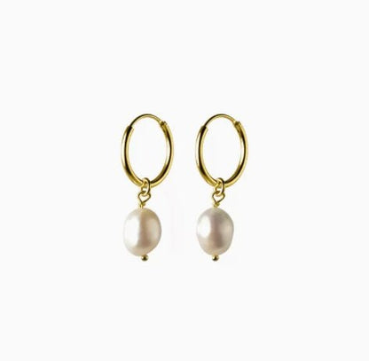 Natural Water Baroque Pearl Earrings-Jewearrings