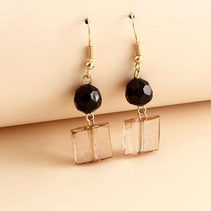 New Black Acrylic Irregular Earrings-Jewearrings