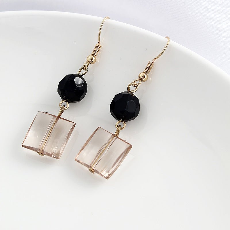 New Black Acrylic Irregular Earrings-Jewearrings