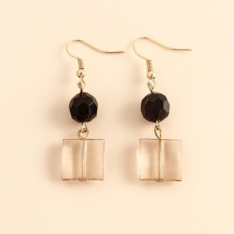 New Black Acrylic Irregular Earrings-Jewearrings