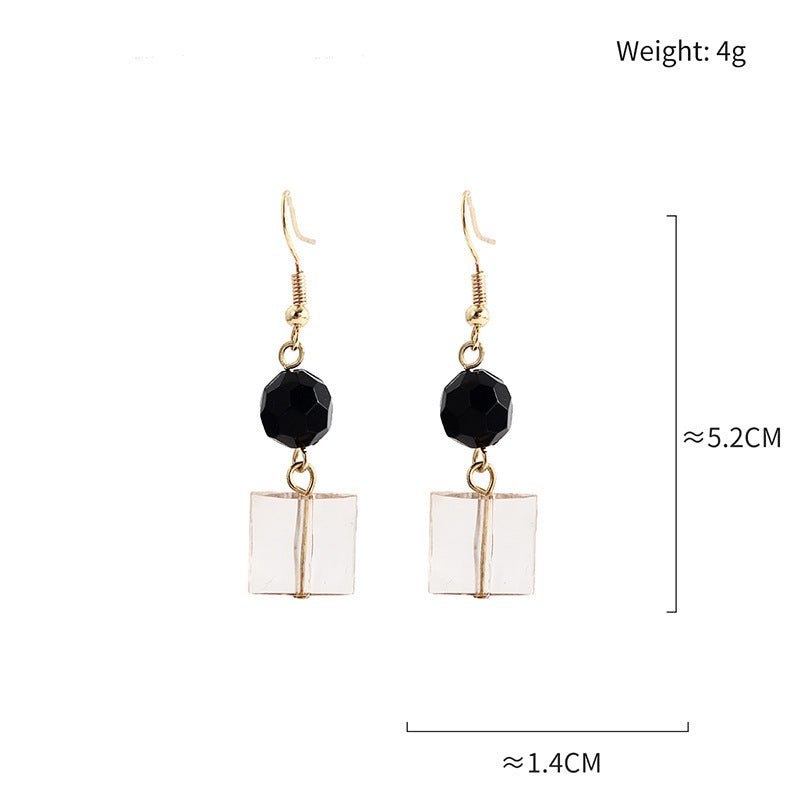 New Black Acrylic Irregular Earrings-Jewearrings