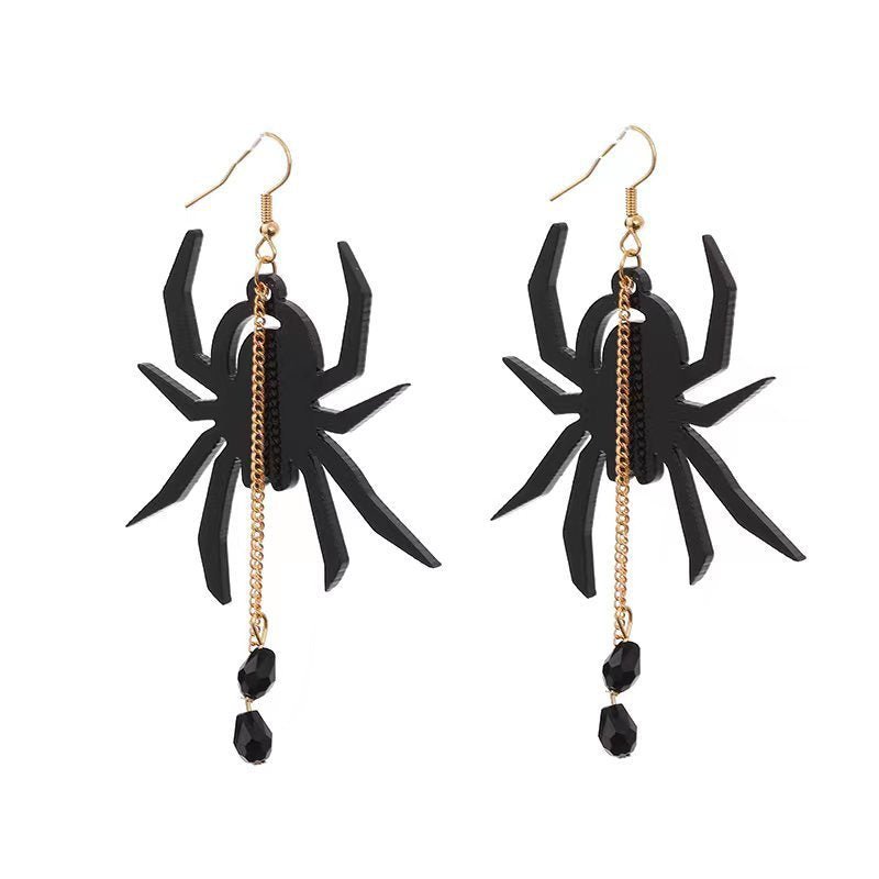 New Dark Series Spider Earrings Fashion Exaggerated Acrylic-Jewearrings