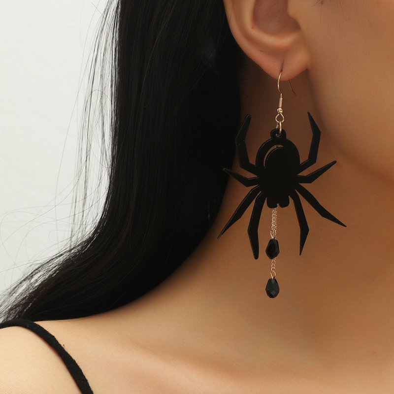 New Dark Series Spider Earrings Fashion Exaggerated Acrylic-Jewearrings