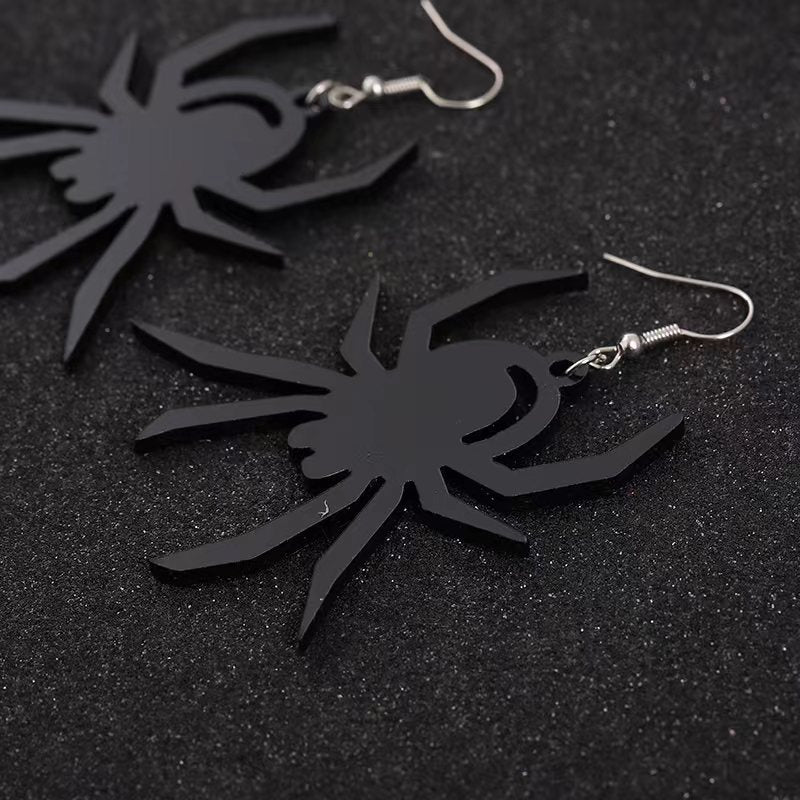 New Dark Series Spider Earrings Fashion Exaggerated Acrylic-Jewearrings