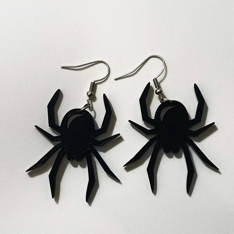 New Dark Series Spider Earrings Fashion Exaggerated Acrylic-Jewearrings