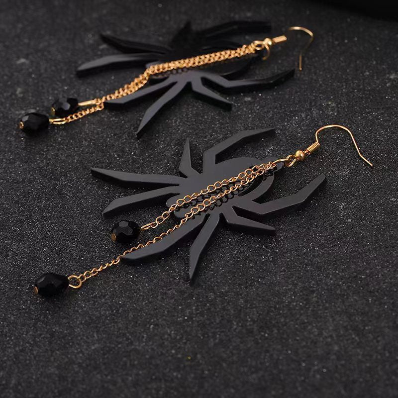 New Dark Series Spider Earrings Fashion Exaggerated Acrylic-Jewearrings