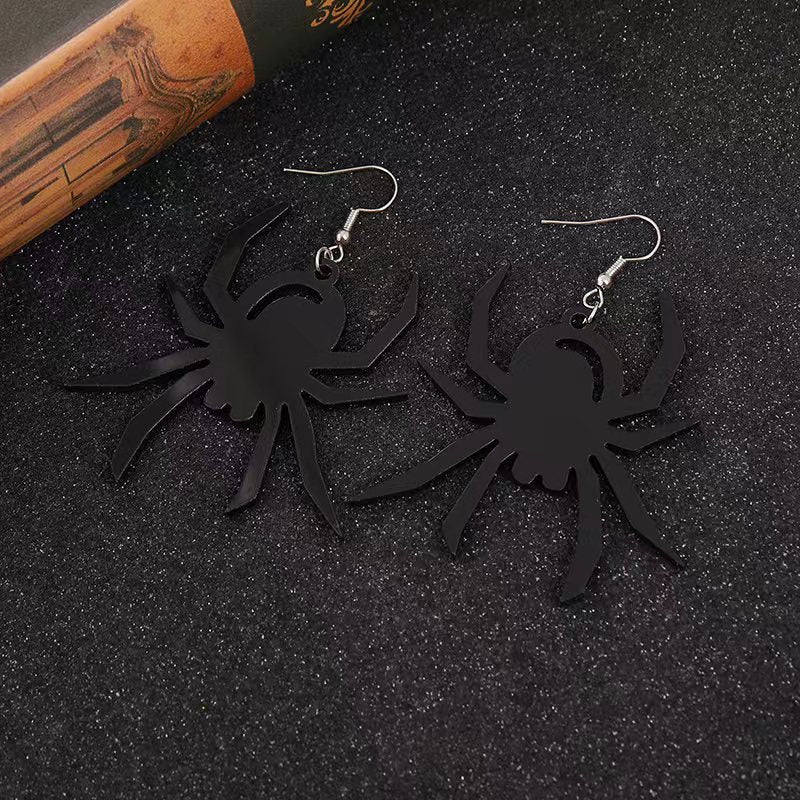 New Dark Series Spider Earrings Fashion Exaggerated Acrylic-Jewearrings