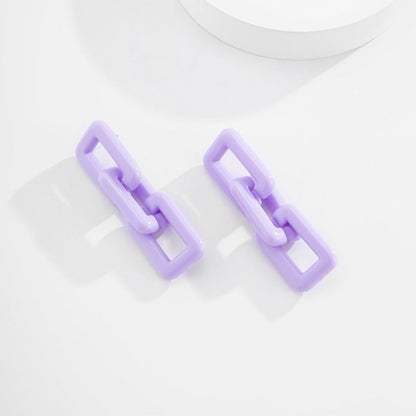 New Exaggerated Geometric Square Acrylic Earrings-Jewearrings