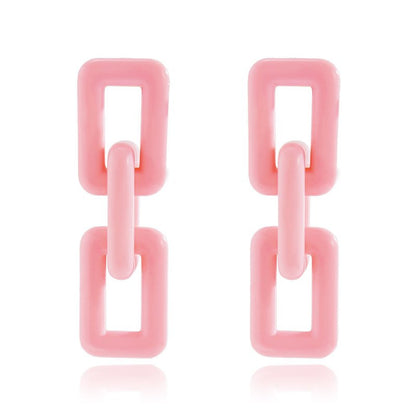 New Exaggerated Geometric Square Acrylic Earrings-Jewearrings