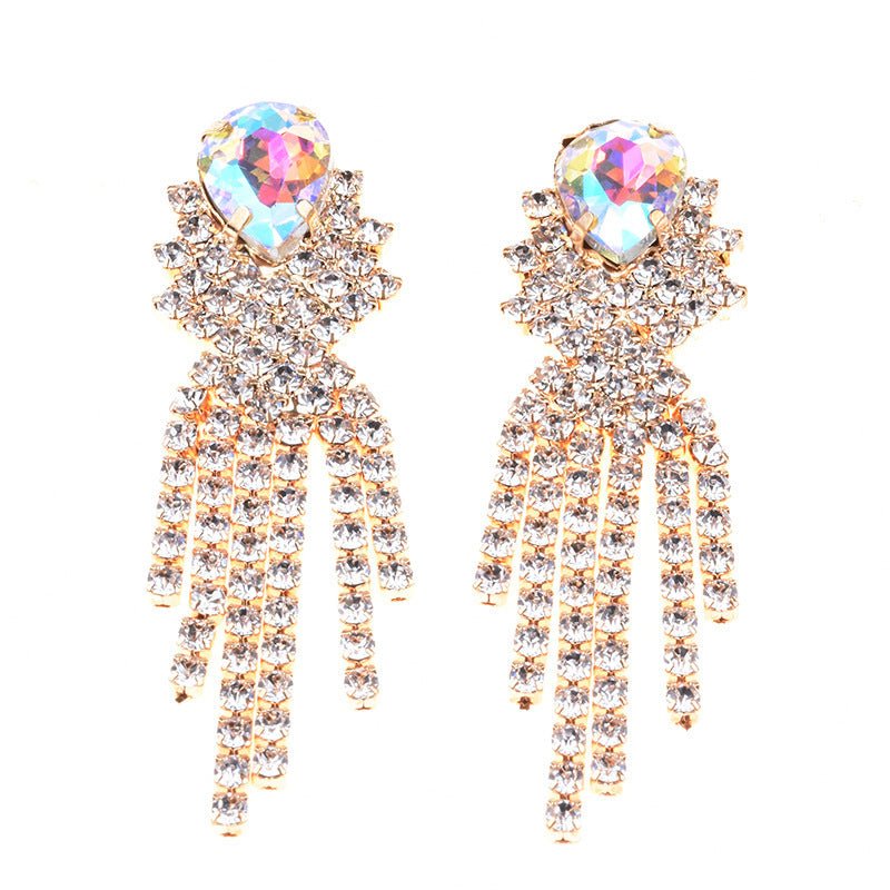 New Foreign Trade Hot-selling Earrings Bohemian Alloy Diamond Earrings Cross-border Accessories-Jewearrings