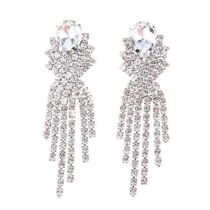 New Foreign Trade Hot-selling Earrings Bohemian Alloy Diamond Earrings Cross-border Accessories-Jewearrings