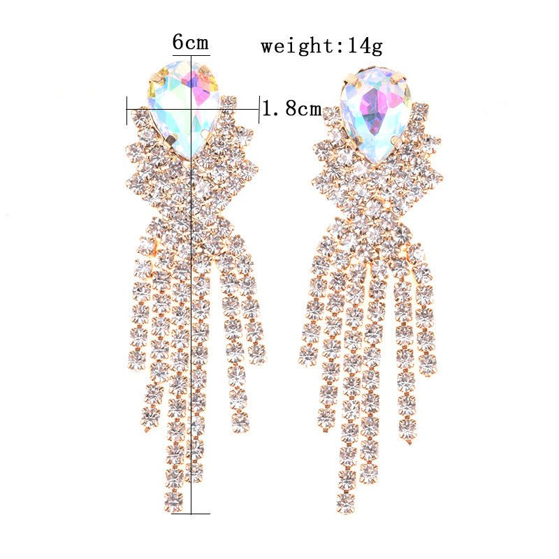 New Foreign Trade Hot-selling Earrings Bohemian Alloy Diamond Earrings Cross-border Accessories-Jewearrings