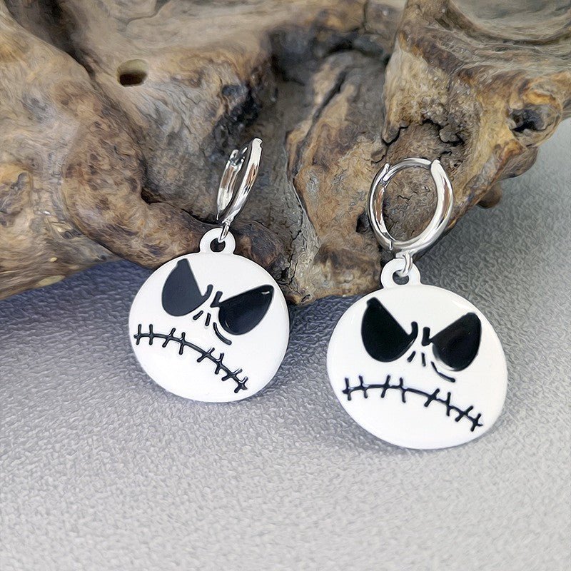 New Halloween Funny Earrings Hat Pumpkin Face Exaggerated Creative Dark Style Ornament-Jewearrings