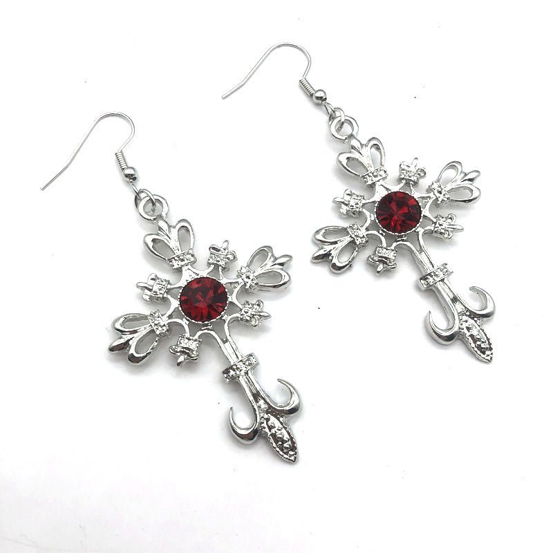 New Hot Sale Fashion Rock Red Oil Drop Crystal Earrings-Jewearrings