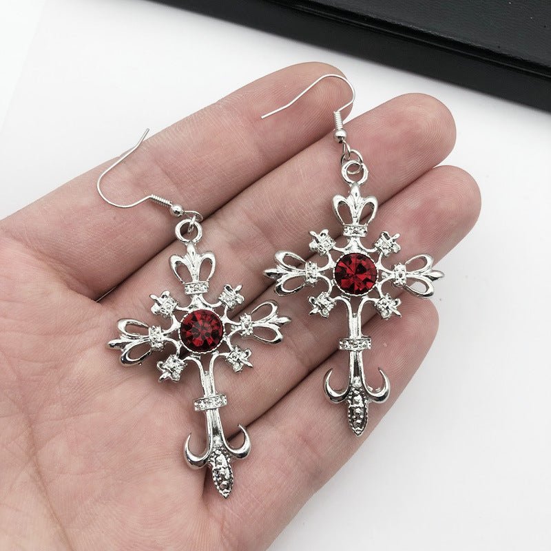 New Hot Sale Fashion Rock Red Oil Drop Crystal Earrings-Jewearrings