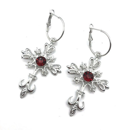 New Hot Sale Fashion Rock Red Oil Drop Crystal Earrings-Jewearrings