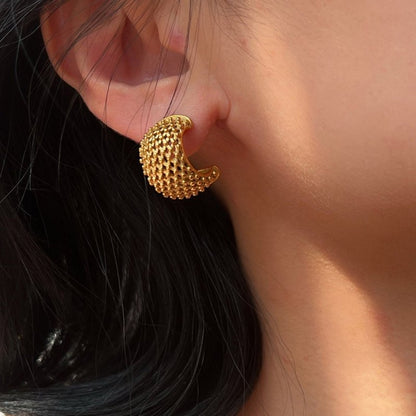 New INS Style Diamond Mesh Stud Earrings-Jewearrings