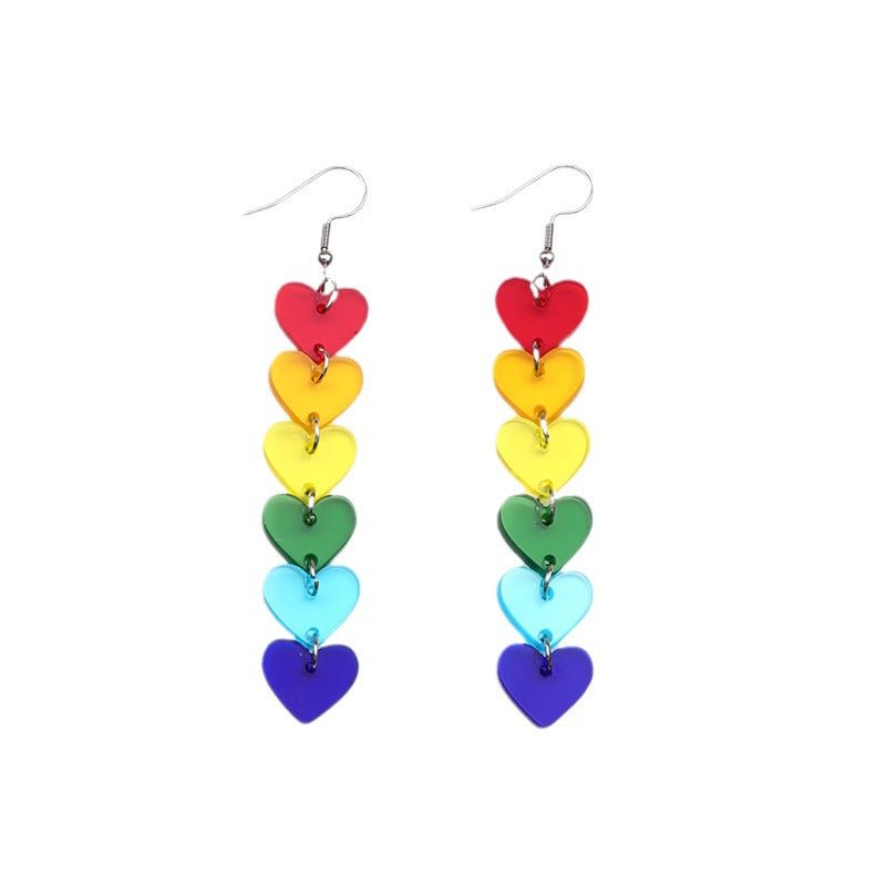 New Iridescent Transparent Valentine's Day Earrings Acrylic Earrings-Jewearrings