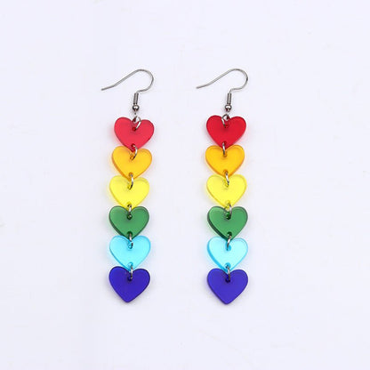 New Iridescent Transparent Valentine's Day Earrings Acrylic Earrings-Jewearrings