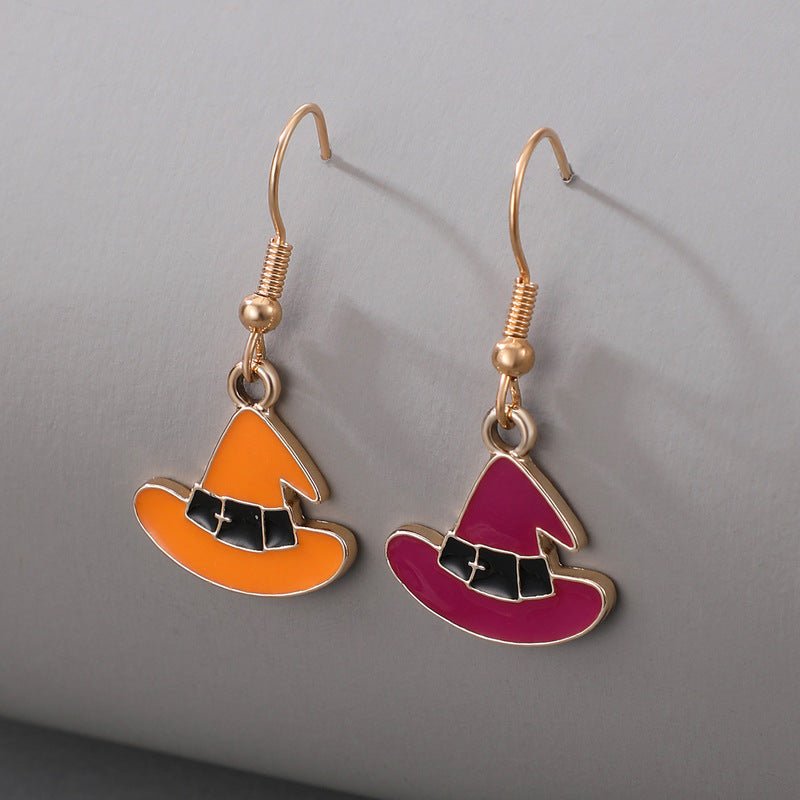 New Jewelry Halloween Funny And Fun Pumpkin Ghost Exaggerated Acrylic Earrings-Jewearrings