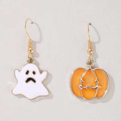 New Jewelry Halloween Funny And Fun Pumpkin Ghost Exaggerated Acrylic Earrings-Jewearrings